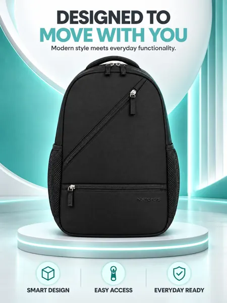 Nxtoasis Modern Everyday Laptop Backpack — Midnight