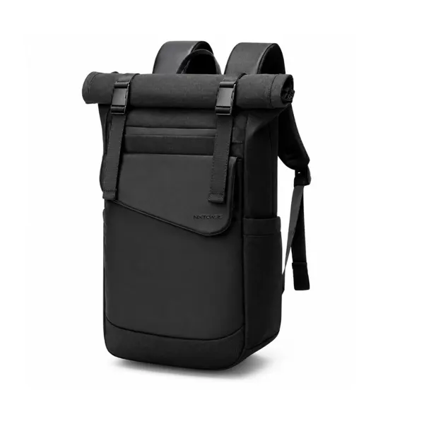 Nxtoasis Roll-Top Travel Backpack — Midnight