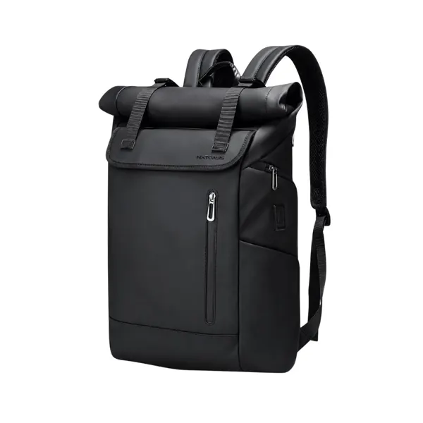 Nxtoasis Expandable Waterproof Roll-Top Travel Backpack — Midnight
