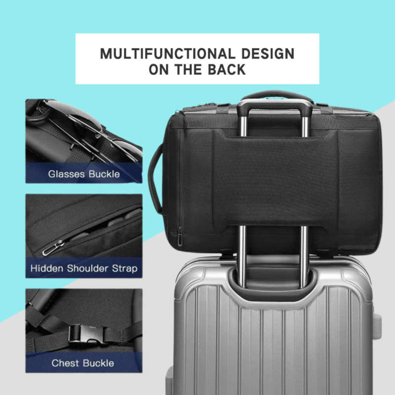 Black X-Large Travel Backpacks, NxtOasis Business Smart Professional Lightweight Backpack Extra Large 40L Flight Approved Water Resistant Durable 17" Laptop Backpacks  - Image 5
